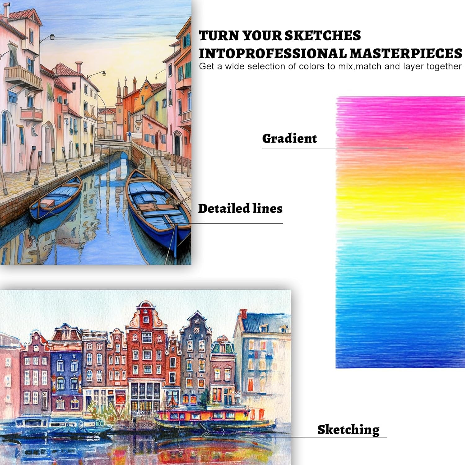 Vibrant 72-Count Colored Pencils Set for Adults - Premium Oil-Based Drawing Pencils for Creative Expression and Stunning Artwork