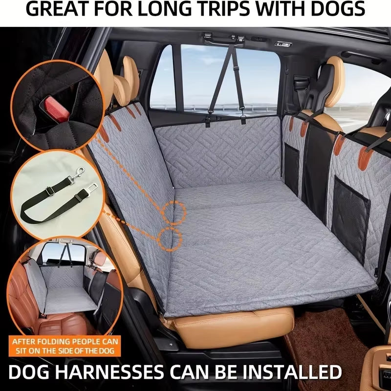 Premium Waterproof Dog Seat Cover - Scratch-Proof and Non-Slip Car Protector for Pets