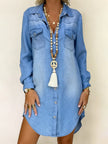 Elevate Your Everyday Look with the Donna Casual Elegant Denim Shirt Dress