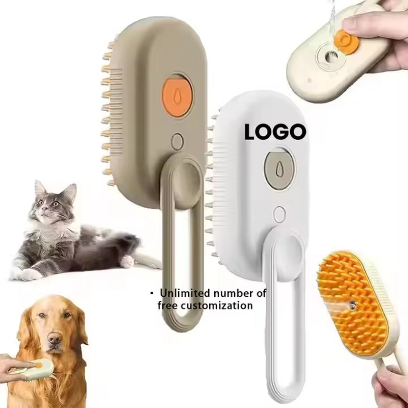 New Steamy Dog Brush 3 in 1 Dog Steamy Brush Dog Spray Massaging Comb Pet Grooming Comb Hair Removal Brush Pet Supplies