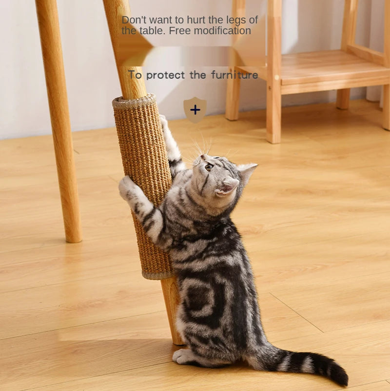 Transform Your Furniture with Our Durable Cat Scratcher Sisal Mat - The Ultimate Nail Sharpening Solution for Cats!