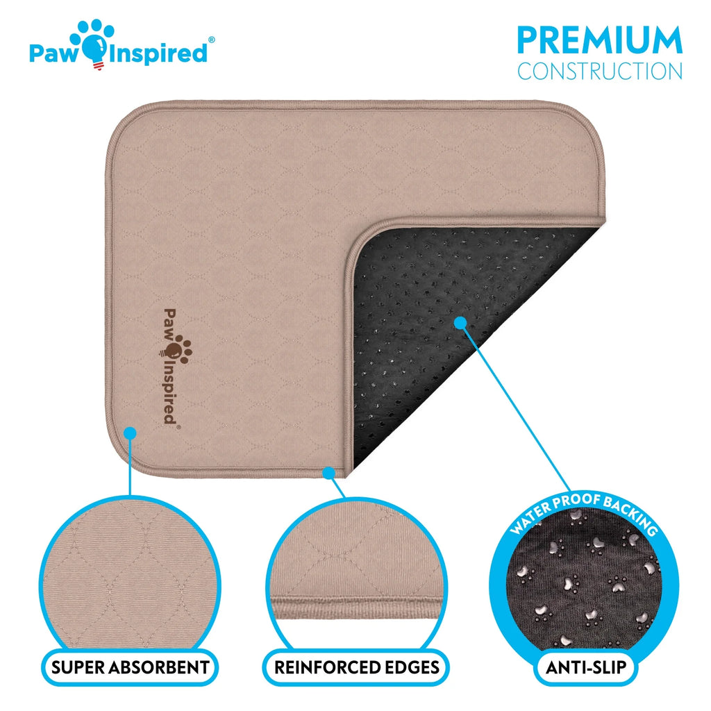Ultimate 2-Pack Washable Dog Crate Pads - 24" x 18" Waterproof Mats for 24" Kennels | Comfortable & Leakproof Protection for Your Pet