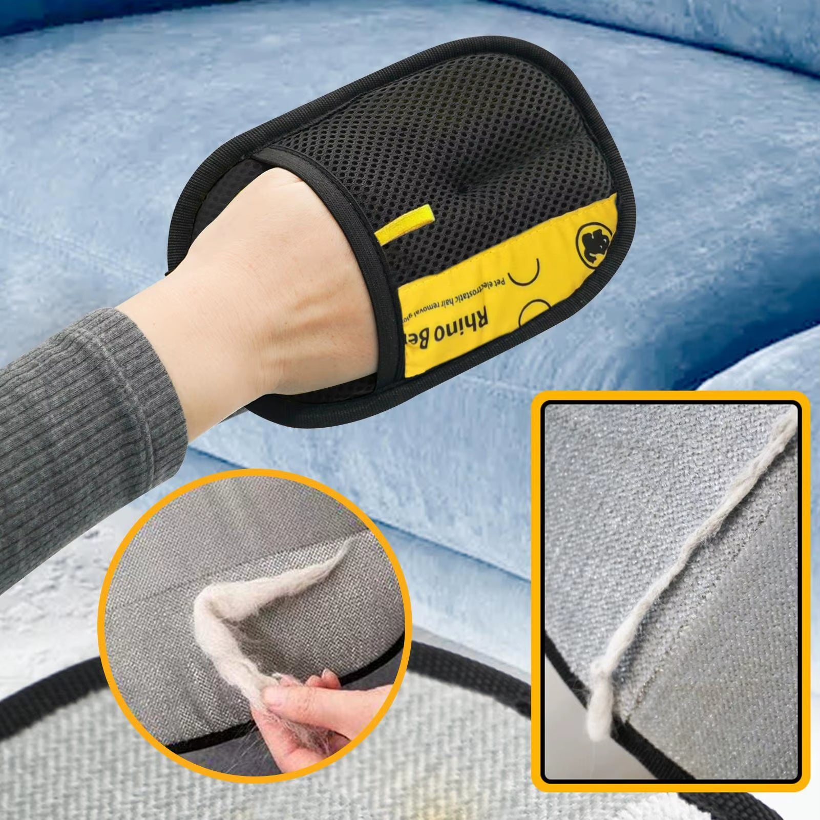 2Pcs Pet Static Electricity Hair Removal Gloves Cat Hair Removal Sticky Hair Cleaner Pets Hair Removal Gloves Cleaning Product