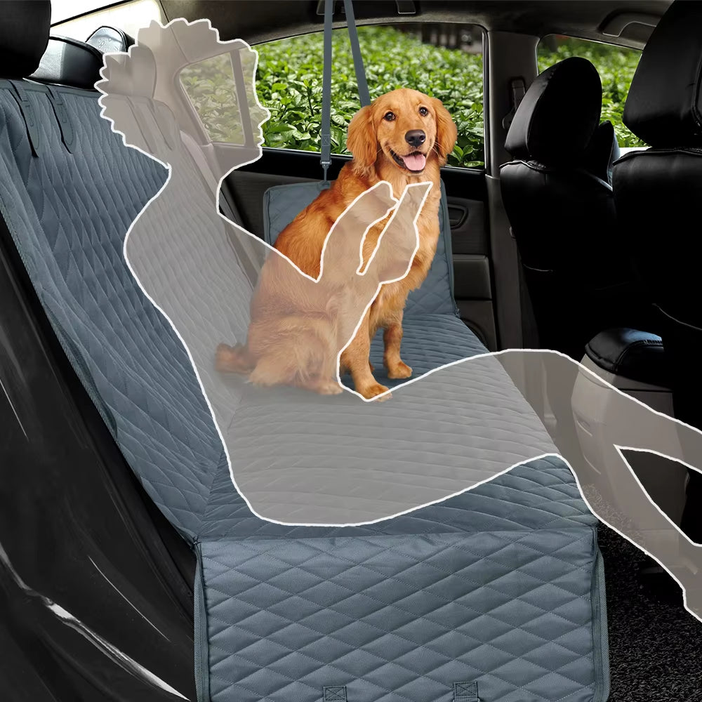 Ultimate Waterproof Dog Car Seat Cover - Safe and Comfortable Travel Hammock for Pets