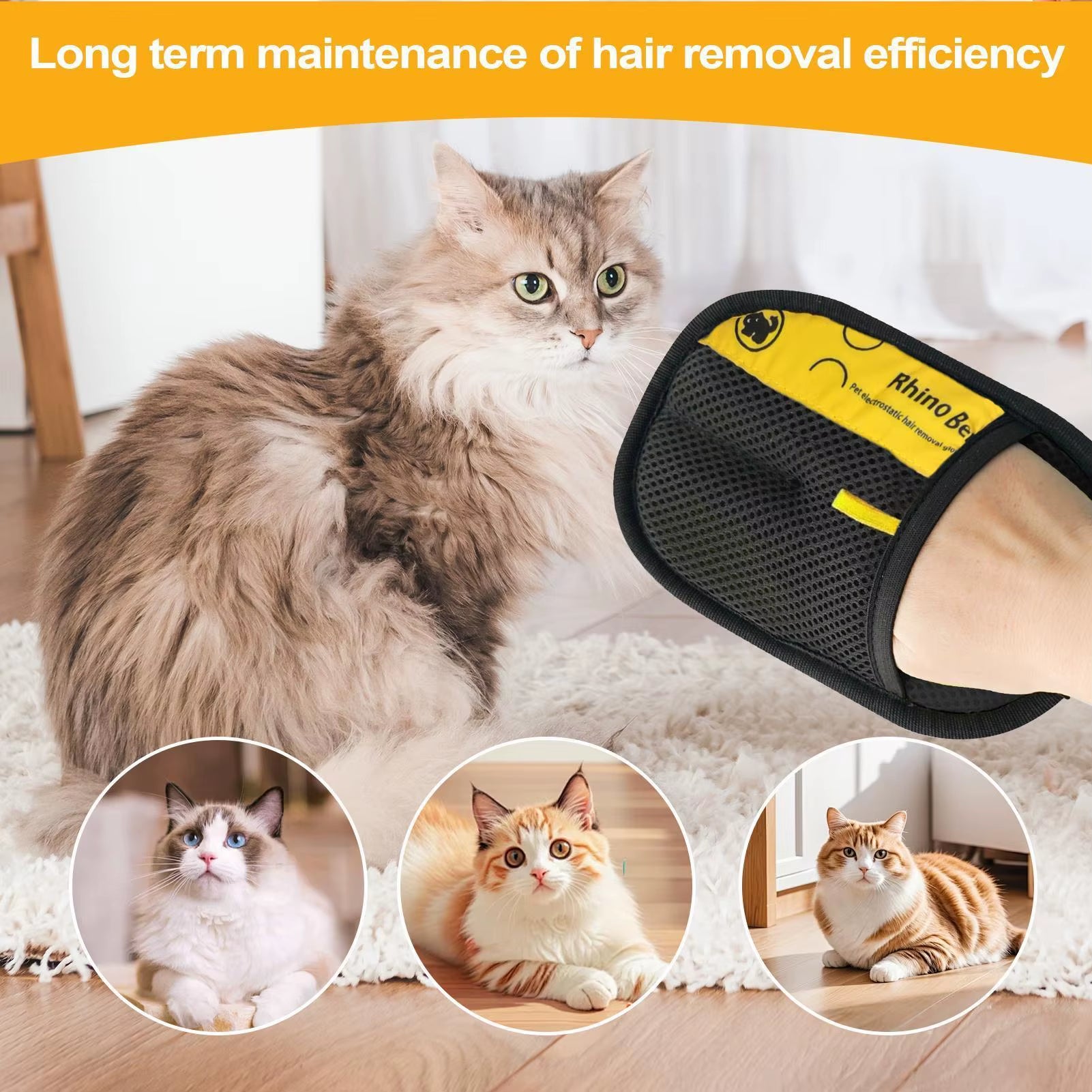 2Pcs Pet Static Electricity Hair Removal Gloves Cat Hair Removal Sticky Hair Cleaner Pets Hair Removal Gloves Cleaning Product
