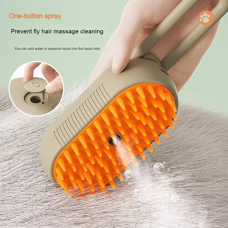 New Steamy Dog Brush 3 in 1 Dog Steamy Brush Dog Spray Massaging Comb Pet Grooming Comb Hair Removal Brush Pet Supplies