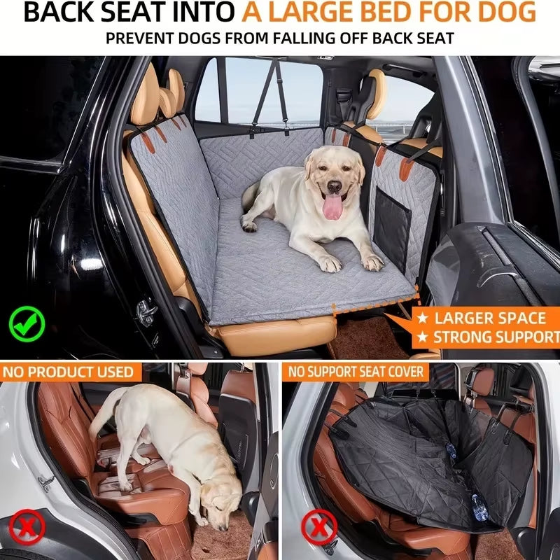 Premium Waterproof Dog Seat Cover - Scratch-Proof and Non-Slip Car Protector for Pets