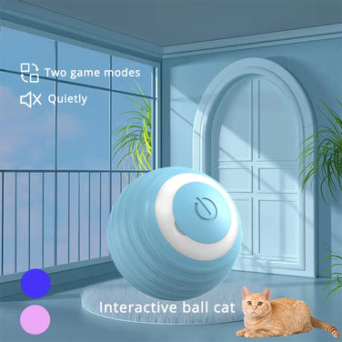 Exciting Smart Interactive Cat Toy Ball - Rechargeable Automatic Moving Pet Game for Indoor Fun!