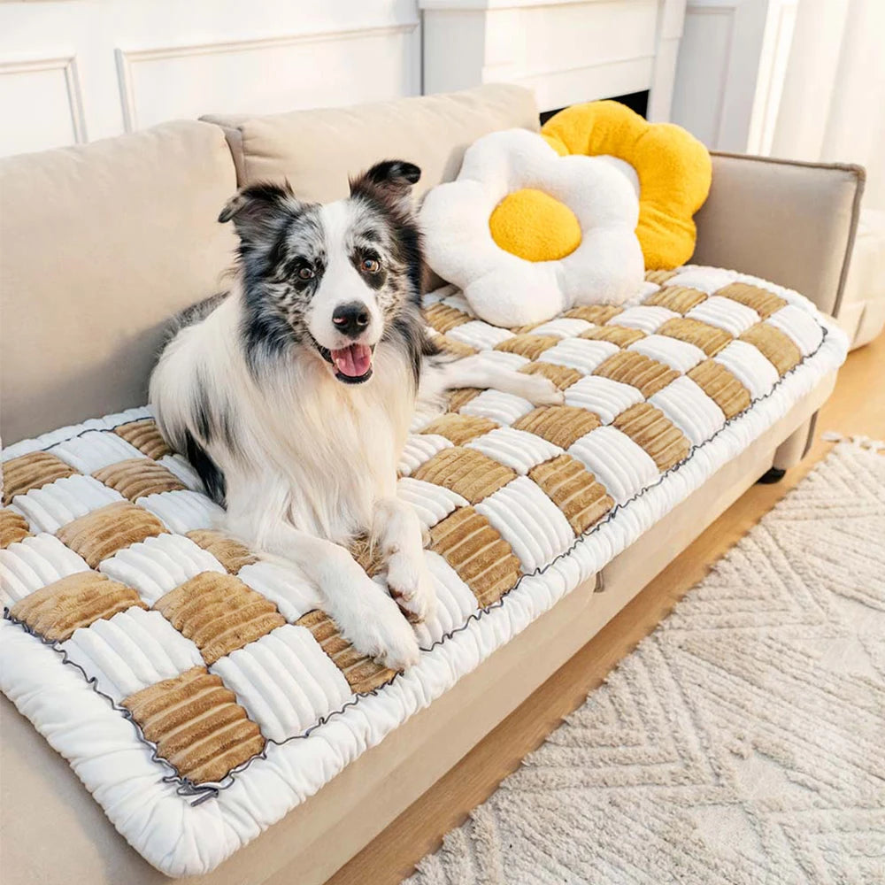 Cozy Autumn Winter Pet Bed Mat - Warm, Anti-Slip Blanket for Dogs and Cats - Washable Sofa Cover Protector
