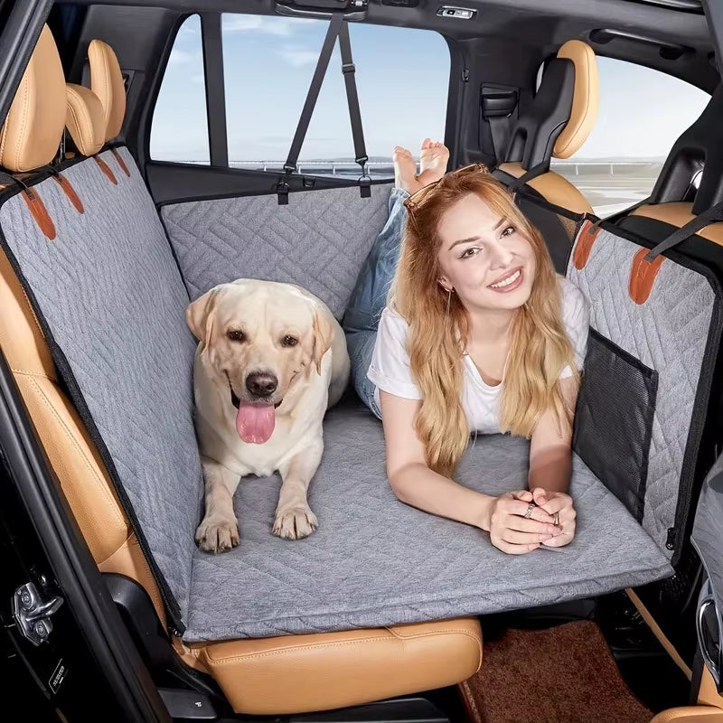 Premium Waterproof Dog Seat Cover - Scratch-Proof and Non-Slip Car Protector for Pets