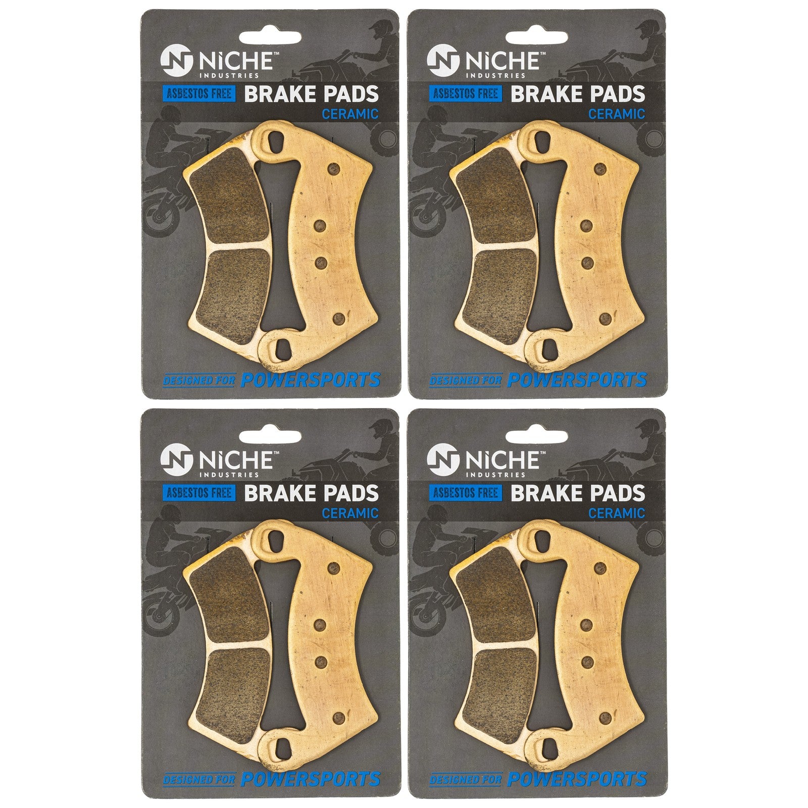 Brake Pad Set for Polaris RZR XP 1000 900 Ranger 4 800 Ceramic 4 Pack