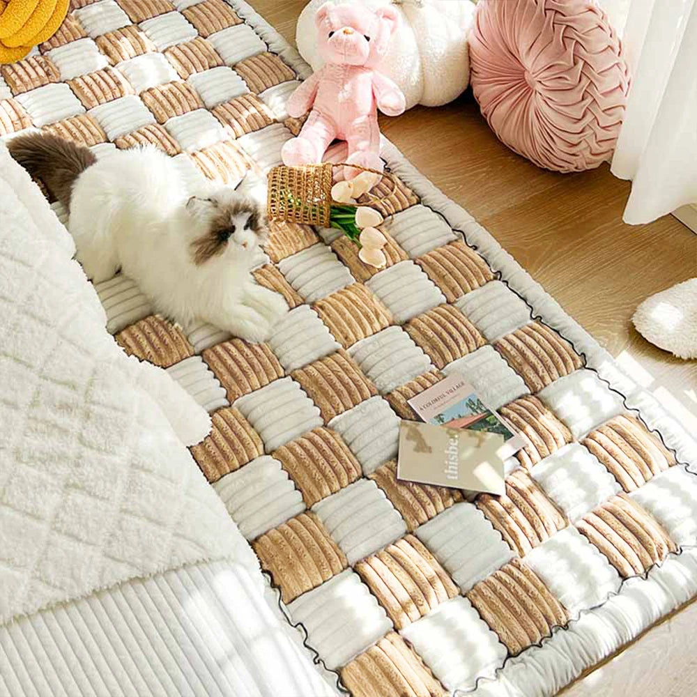 Cozy Autumn Winter Pet Bed Mat - Warm, Anti-Slip Blanket for Dogs and Cats - Washable Sofa Cover Protector