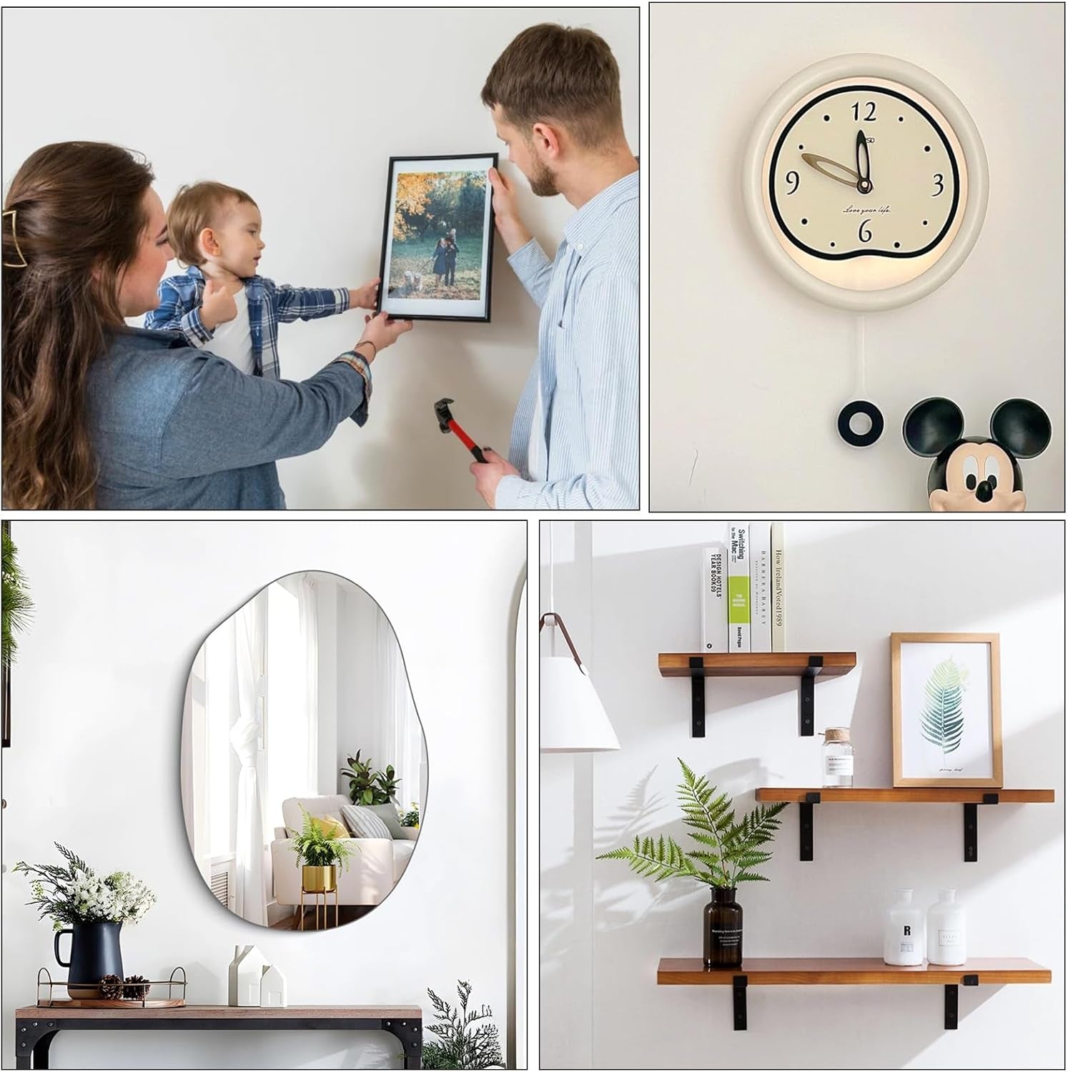 Transform Your Walls with 15 PCS Heavy-Duty 40Lb Claw Hangers - Effortless, Damage-Free Installation for Pictures, Mirrors, and Art!