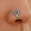 U-Shaped Butterfly Nose Ring