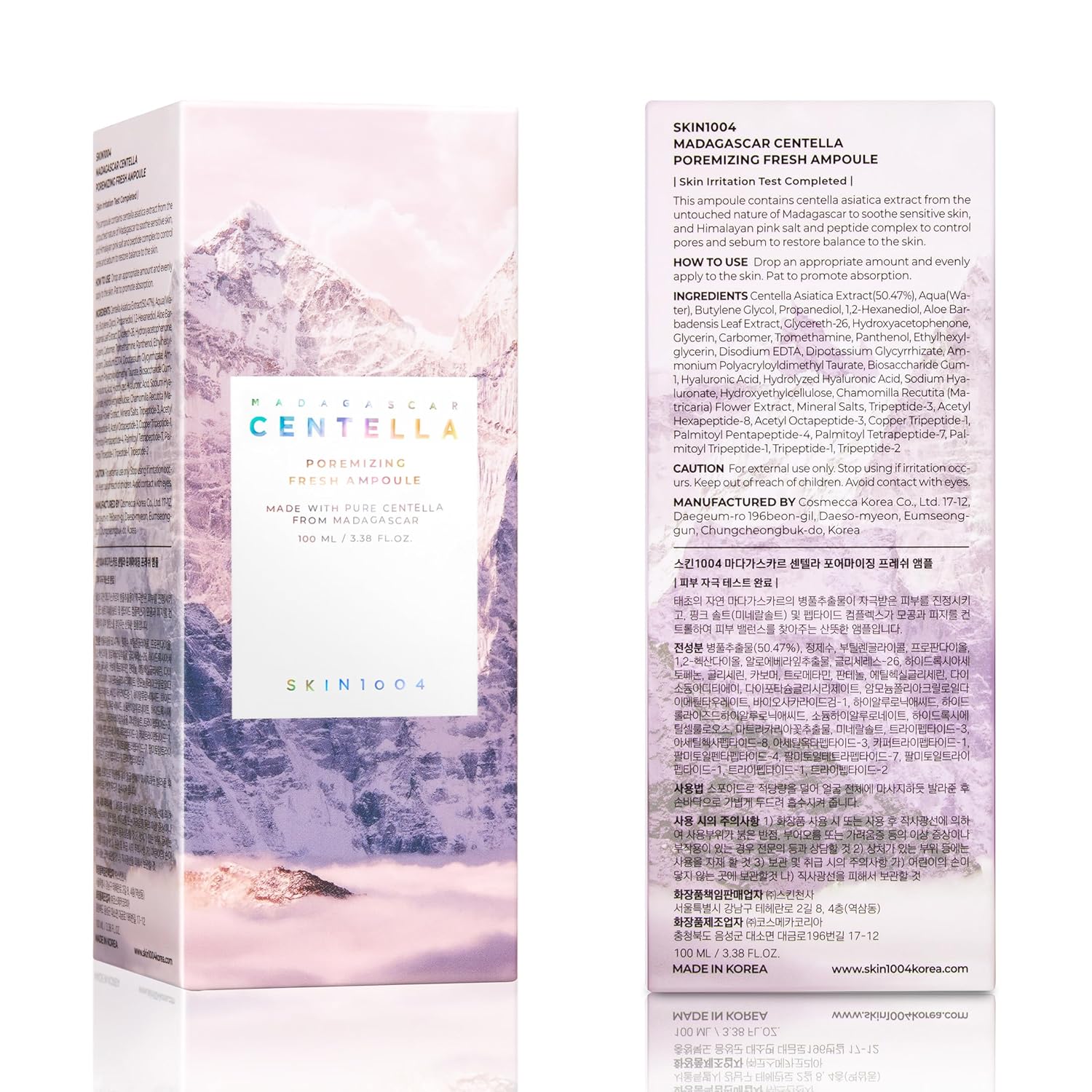 Revitalize Your Skin with Madagascar Centella Poremizing Fresh Ampoule - 3.38 Fl. Oz (100Ml) for Oily and Combination Skin | Soothing Hydration & Pore Cleansing