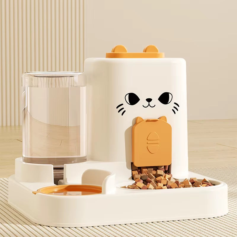 Large-Capacity Two-In-One Pet Feeding Drinking and Water Dispenser Automatic Pet Supplies