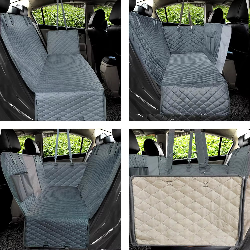 Ultimate Waterproof Dog Car Seat Cover - Safe and Comfortable Travel Hammock for Pets