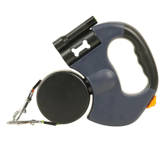 Double Dog Leash for 2 Dogs – Tangle-Free, Adjustable Bungee Dual Leash with Waist Belt for Running & Walking