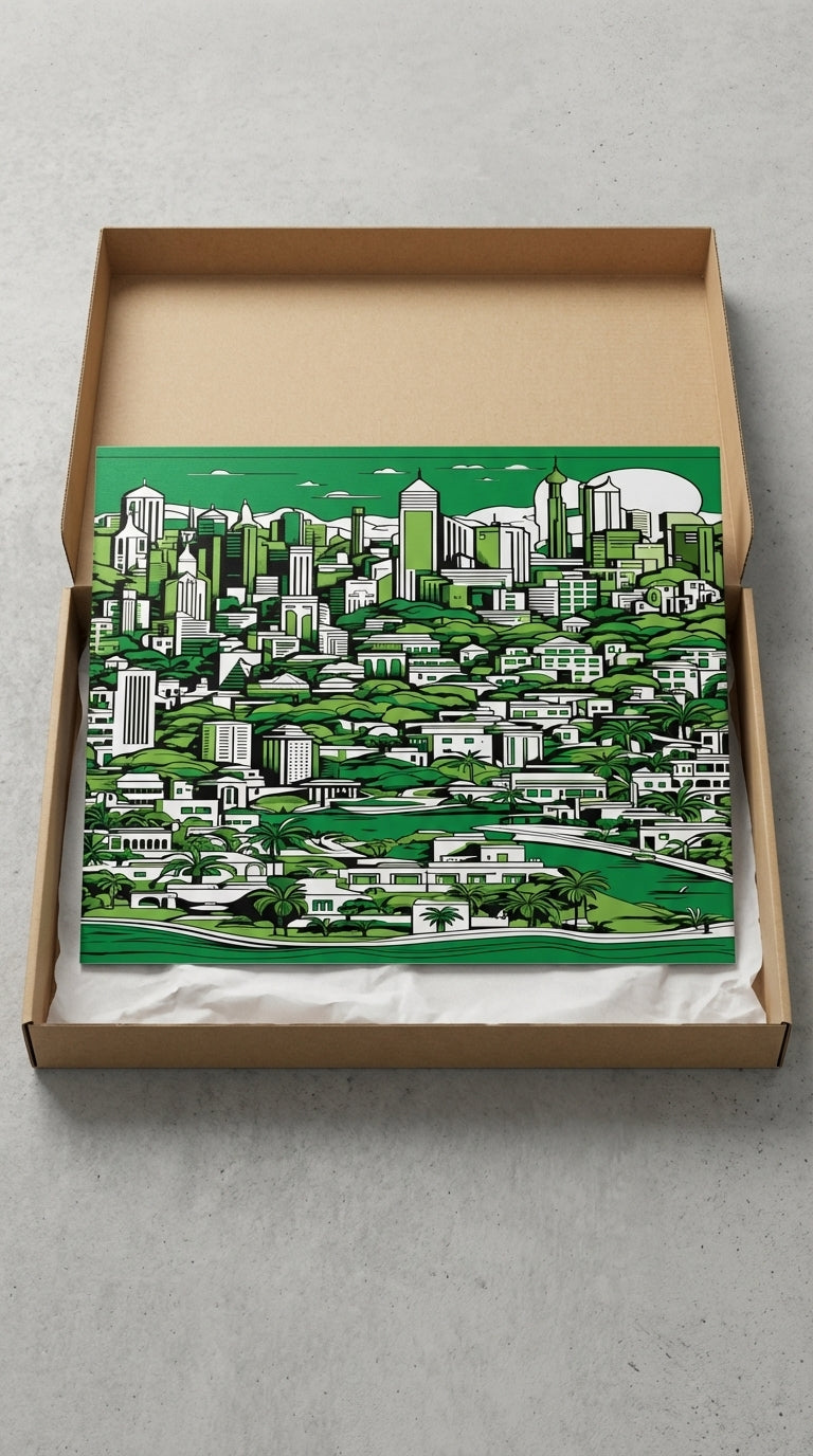 Contemporary World Cityscape Wall Art | Print-on-Demand Wall Art