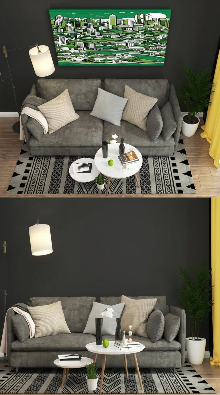 Contemporary World Cityscape Wall Art | Print-on-Demand Wall Art