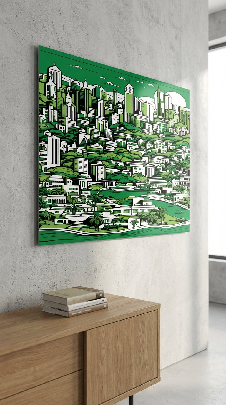 Contemporary World Cityscape Wall Art | Print-on-Demand Wall Art