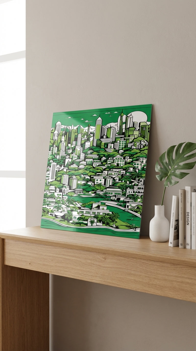 Contemporary World Cityscape Wall Art | Print-on-Demand Wall Art
