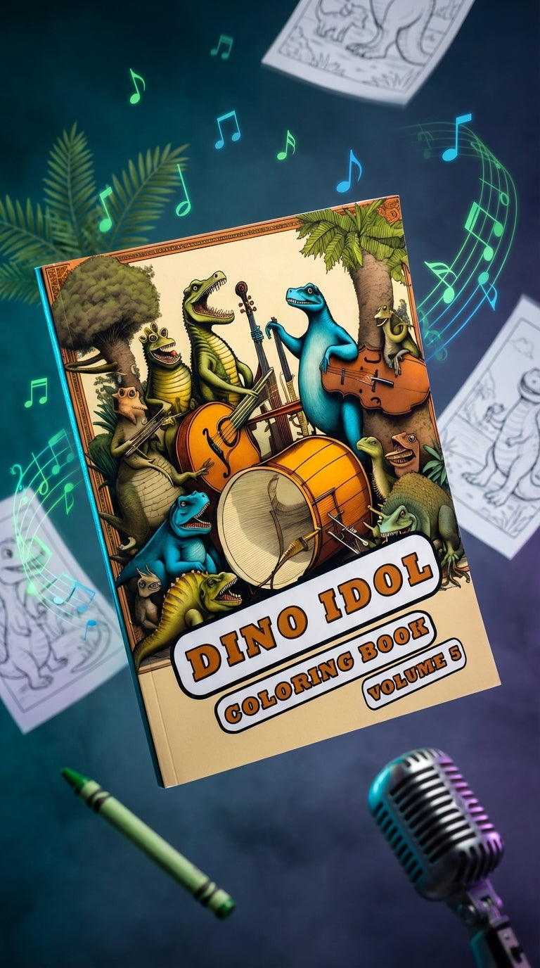 Dino Idol Coloring Book Volume 5: The Ultimate Showdown of Roaring Dinosaurs in a Fun-Filled Coloring Adventure!