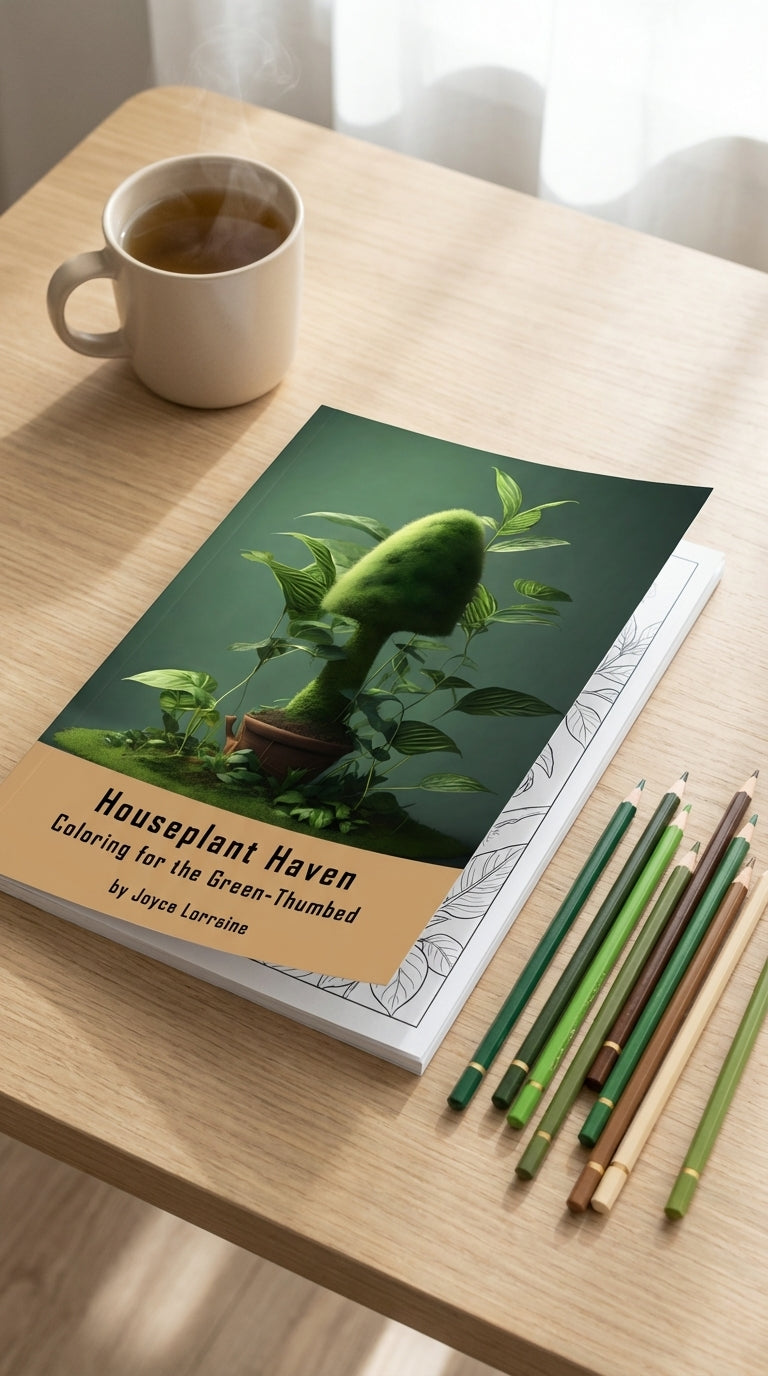 Discover Tranquility with Houseplant Haven: A Captivating Coloring Journey for Plant Lovers
