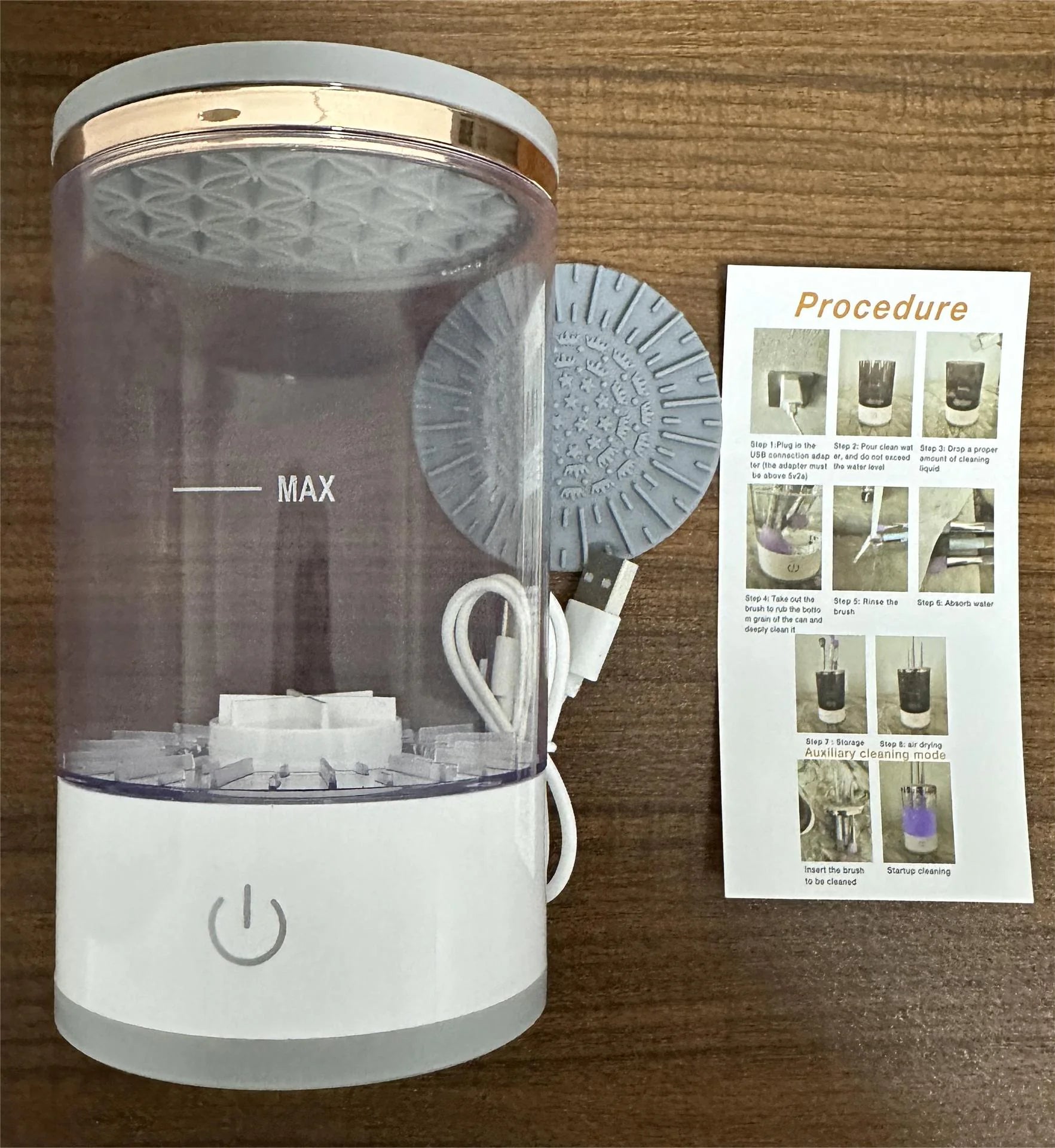 MAX Pro Ultrasonic Makeup Brush Cleaner Machine – Automatic Deep Clean & Sanitize Station for Brushes & Sponges