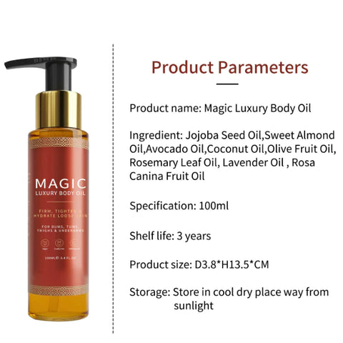 Magic Luxury Body Oil – Silky, Creamy & Incredibly Lightweight Formula for Tender, Glowing Skin