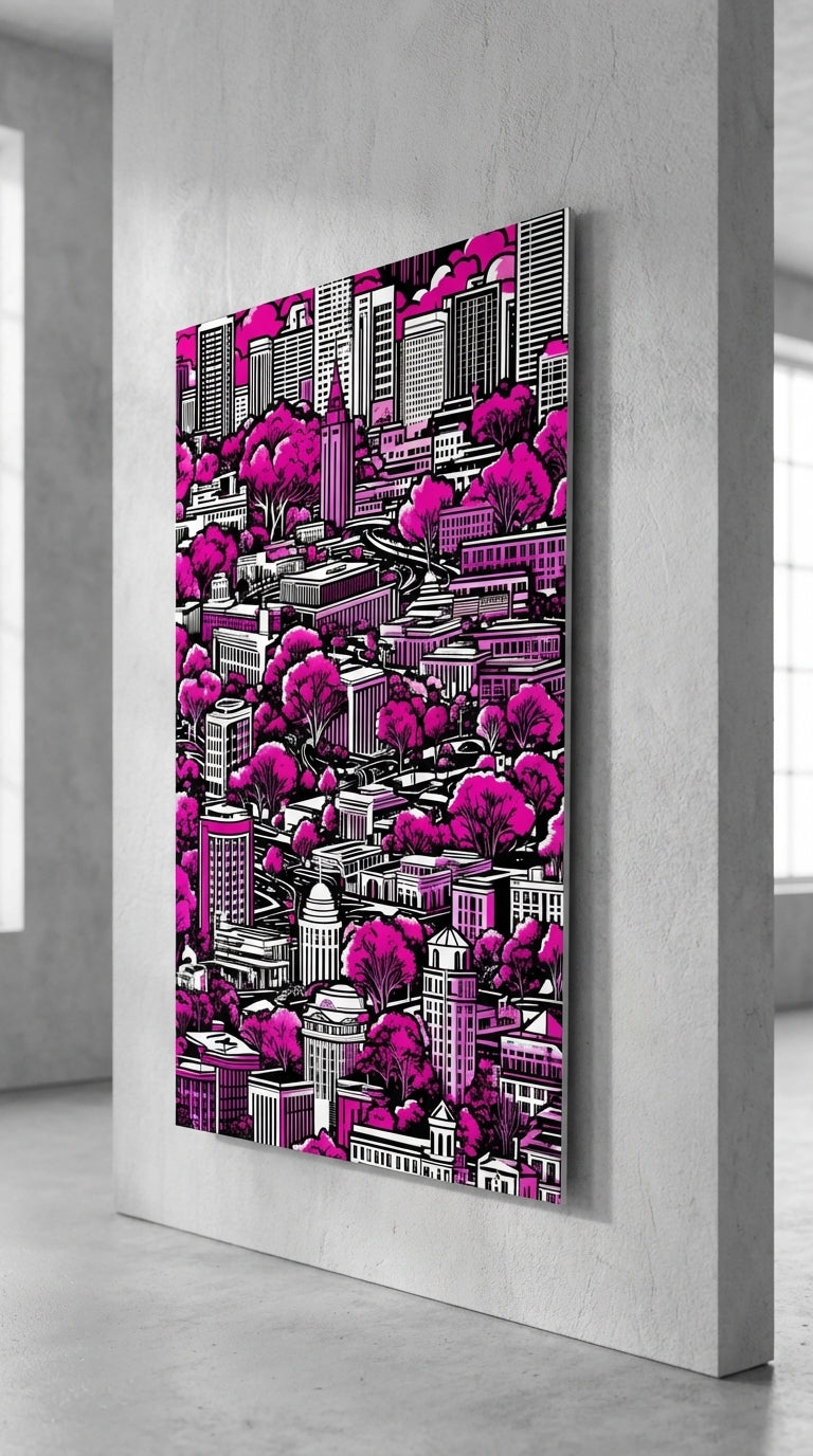 Contemporary World Cityscape Wall Art | Print-on-Demand Wall Art