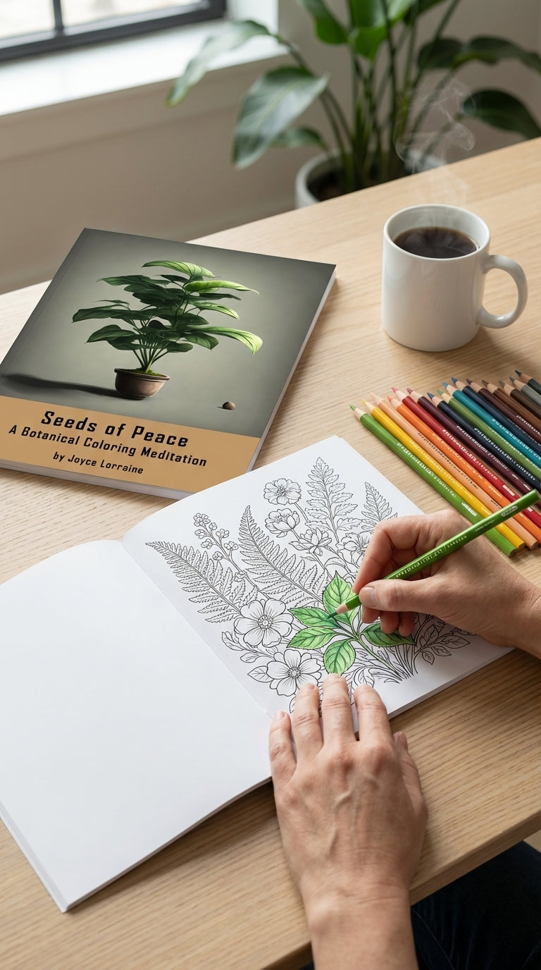 Seeds of Peace: A Relaxing Botanical Coloring Journey for Mindfulness and Creativity
