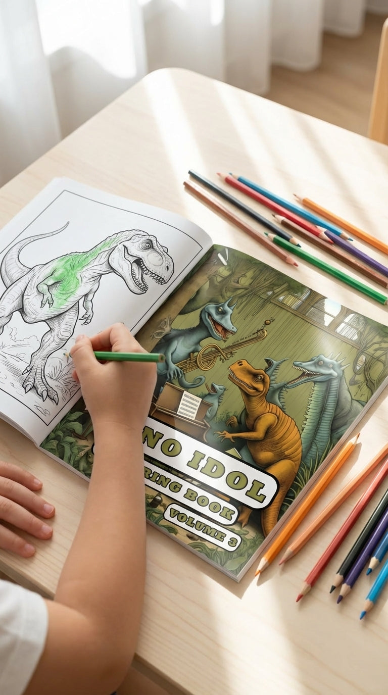 Dino Idol Coloring Book Volume 3: Join the Ultimate Jurassic Talent Show Adventure!