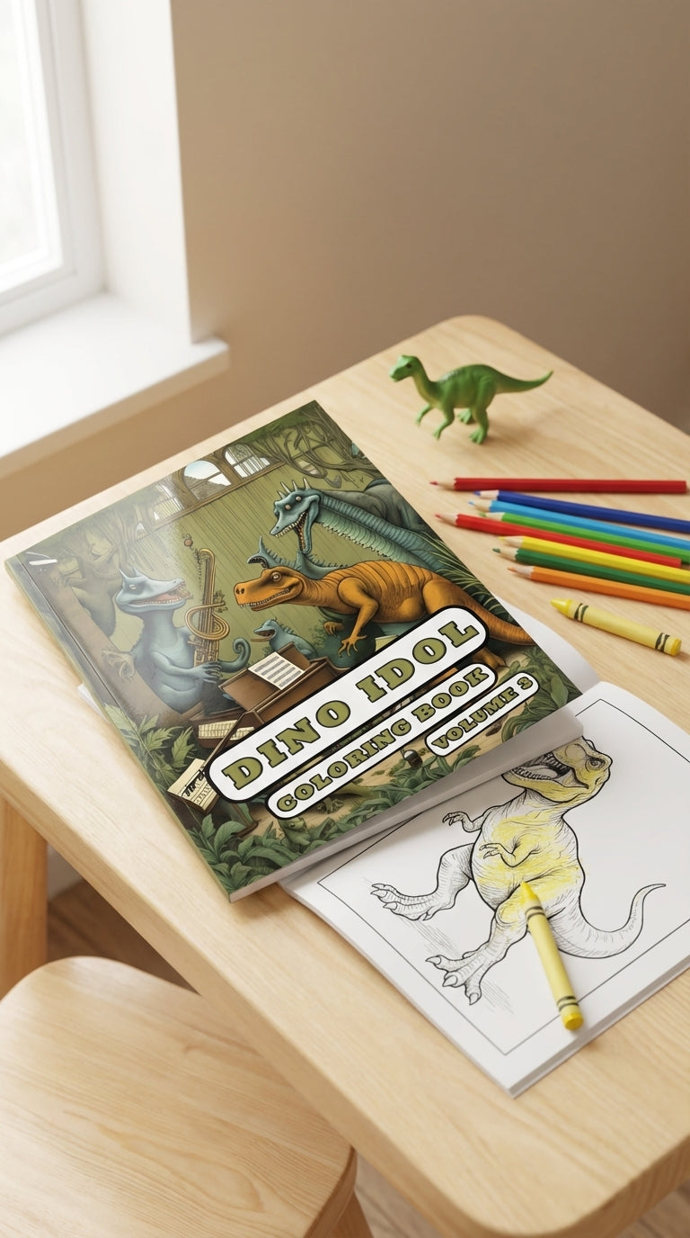 Dino Idol Coloring Book Volume 3: Join the Ultimate Jurassic Talent Show Adventure!