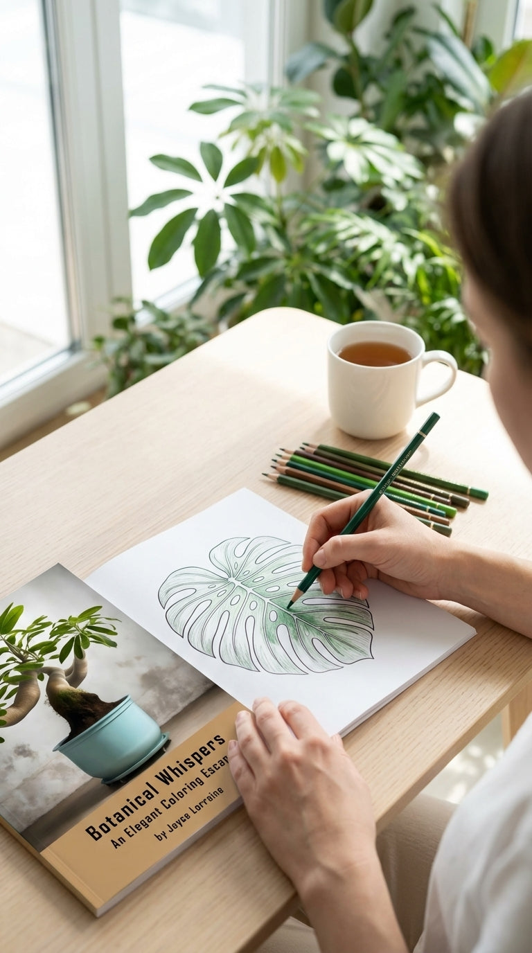 Unleash Your Creativity with Botanical Whispers: An Elegant Coloring Escape for Mindful Relaxation