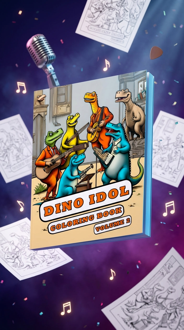 Dino Idol Coloring Book Volume 2: The Hilarious Talent Showdown of Prehistoric Superstars!