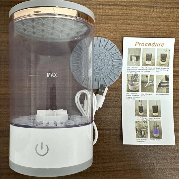 MAX Pro Ultrasonic Makeup Brush Cleaner Machine – Automatic Deep Clean & Sanitize Station for Brushes & Sponges