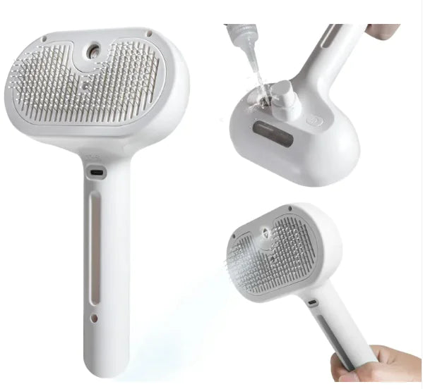 FlexGroom Self-Cleaning Pet Hair Spray Brush – The 2-in-1 Deshedding & Detangling Solution