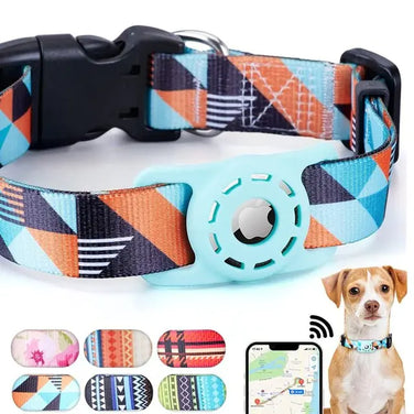 Apple AirTag Collar for Pets – Digital Printing Custom Dog Collar with AirTag Holder for GPS-Free Tracking