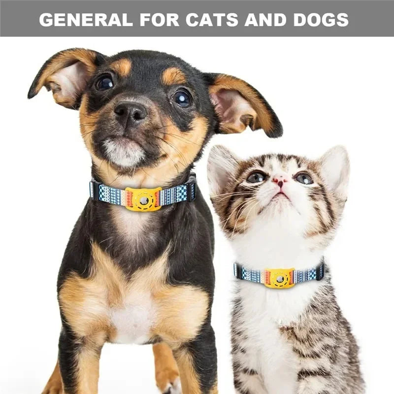 Apple AirTag Collar for Pets – Digital Printing Custom Dog Collar with AirTag Holder for GPS-Free Tracking