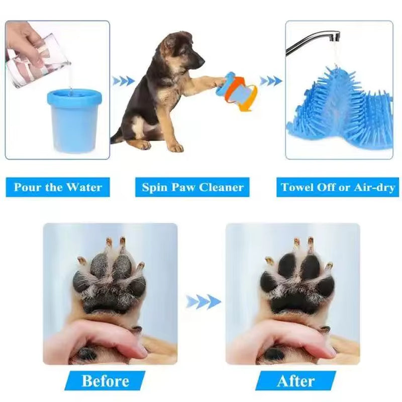 2024 Wholesale Dog Paw Cleaner Premium Quality Blue Pink Pet Supplies and Dog Accessories Cleaner for Dogs
