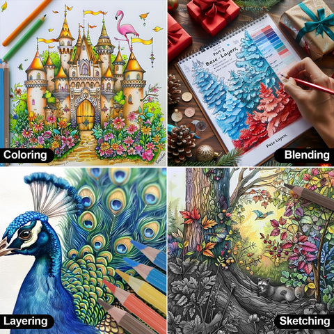 Vibrant 72-Count Colored Pencils Set for Adults - Premium Oil-Based Drawing Pencils for Creative Expression and Stunning Artwork