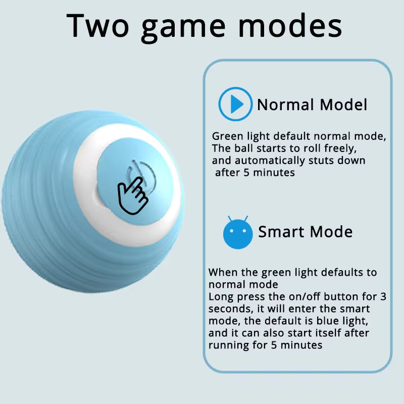 Exciting Smart Interactive Cat Toy Ball - Rechargeable Automatic Moving Pet Game for Indoor Fun!