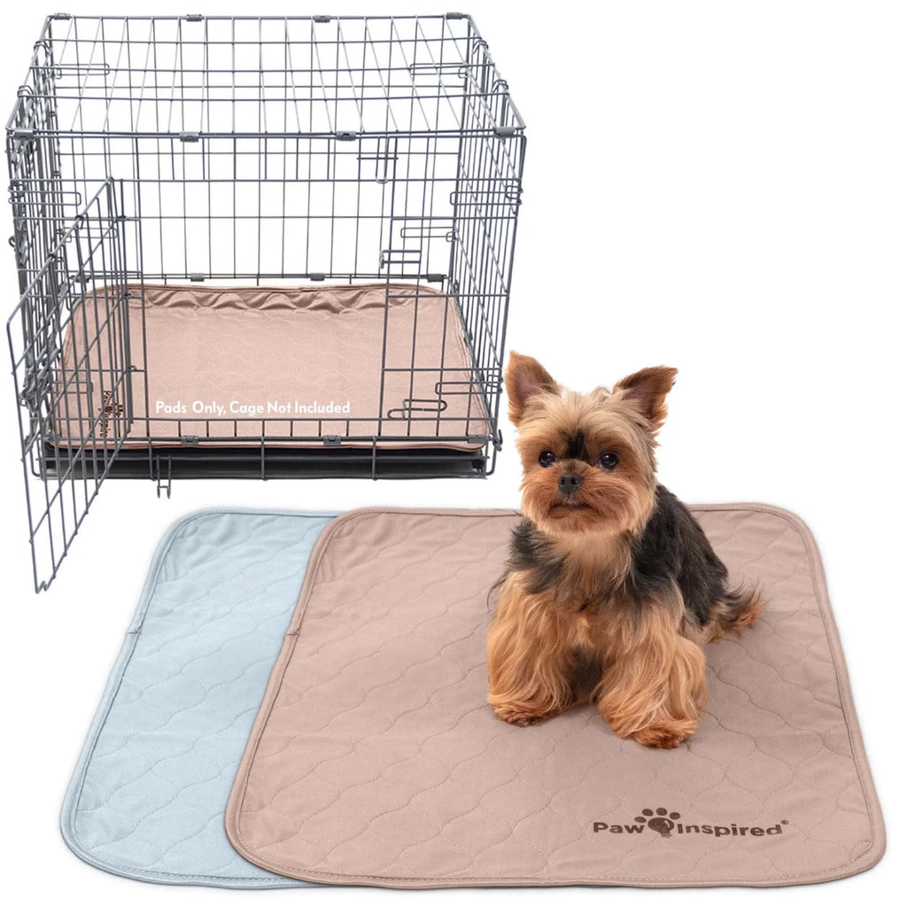 Ultimate 2-Pack Washable Dog Crate Pads - 24" x 18" Waterproof Mats for 24" Kennels | Comfortable & Leakproof Protection for Your Pet