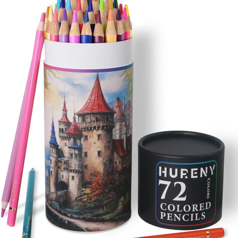Vibrant 72-Count Colored Pencils Set for Adults - Premium Oil-Based Drawing Pencils for Creative Expression and Stunning Artwork
