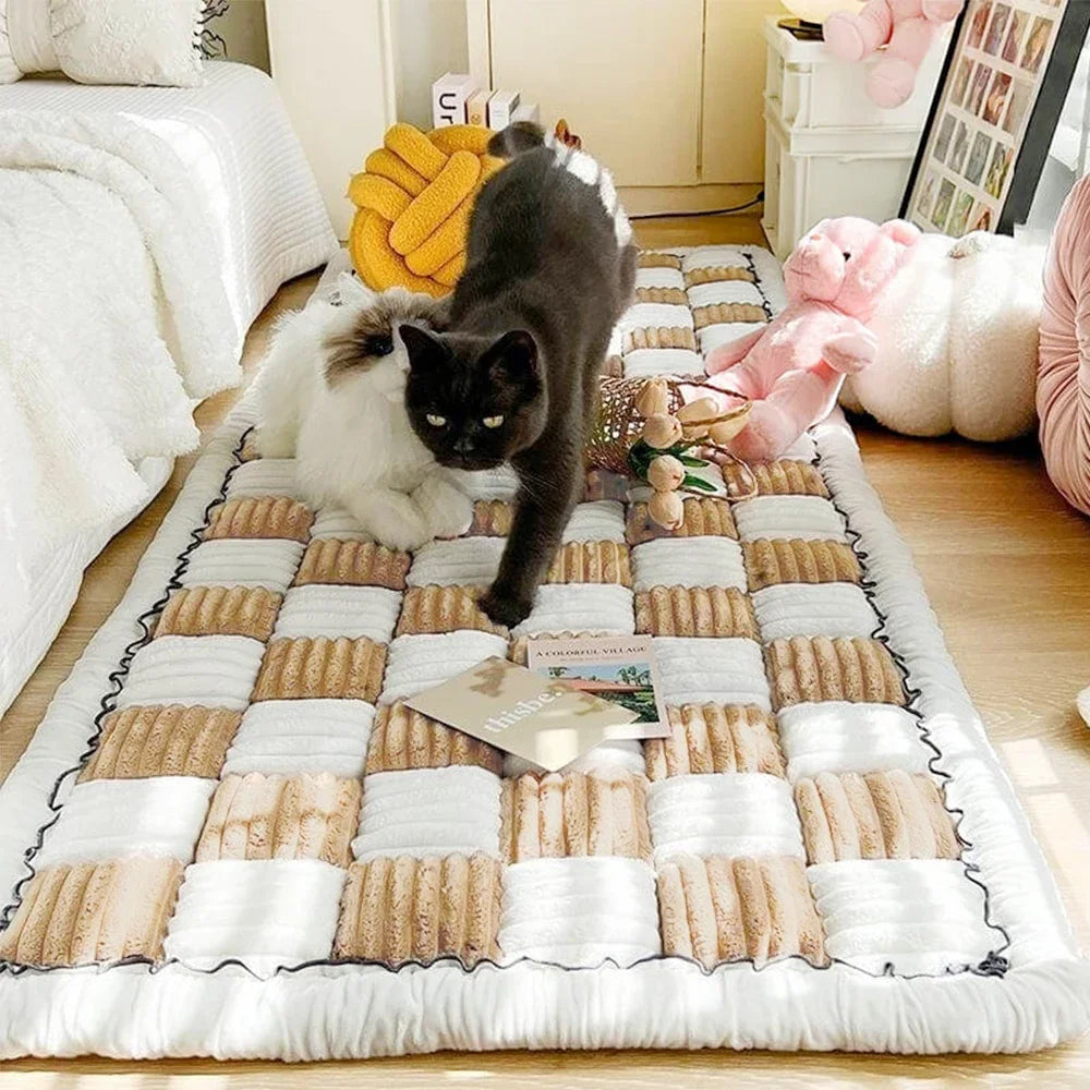 Cozy Autumn Winter Pet Bed Mat - Warm, Anti-Slip Blanket for Dogs and Cats - Washable Sofa Cover Protector
