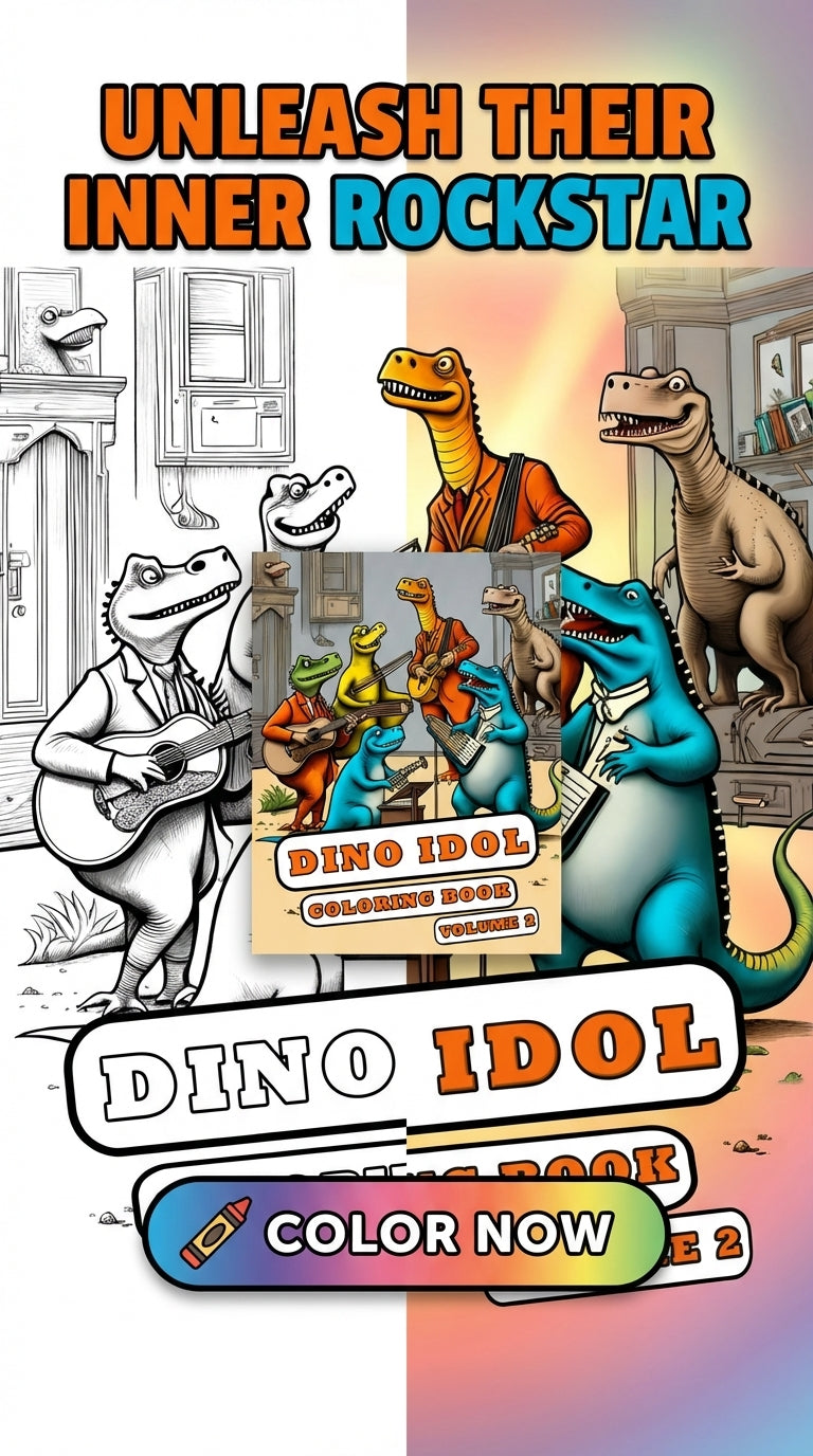 Dino Idol Coloring Book Volume 2: The Hilarious Talent Showdown of Prehistoric Superstars!