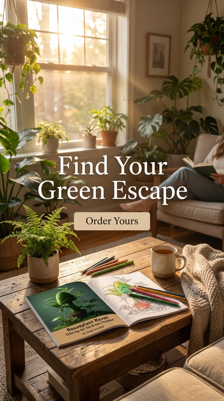 Discover Tranquility with Houseplant Haven: A Captivating Coloring Journey for Plant Lovers
