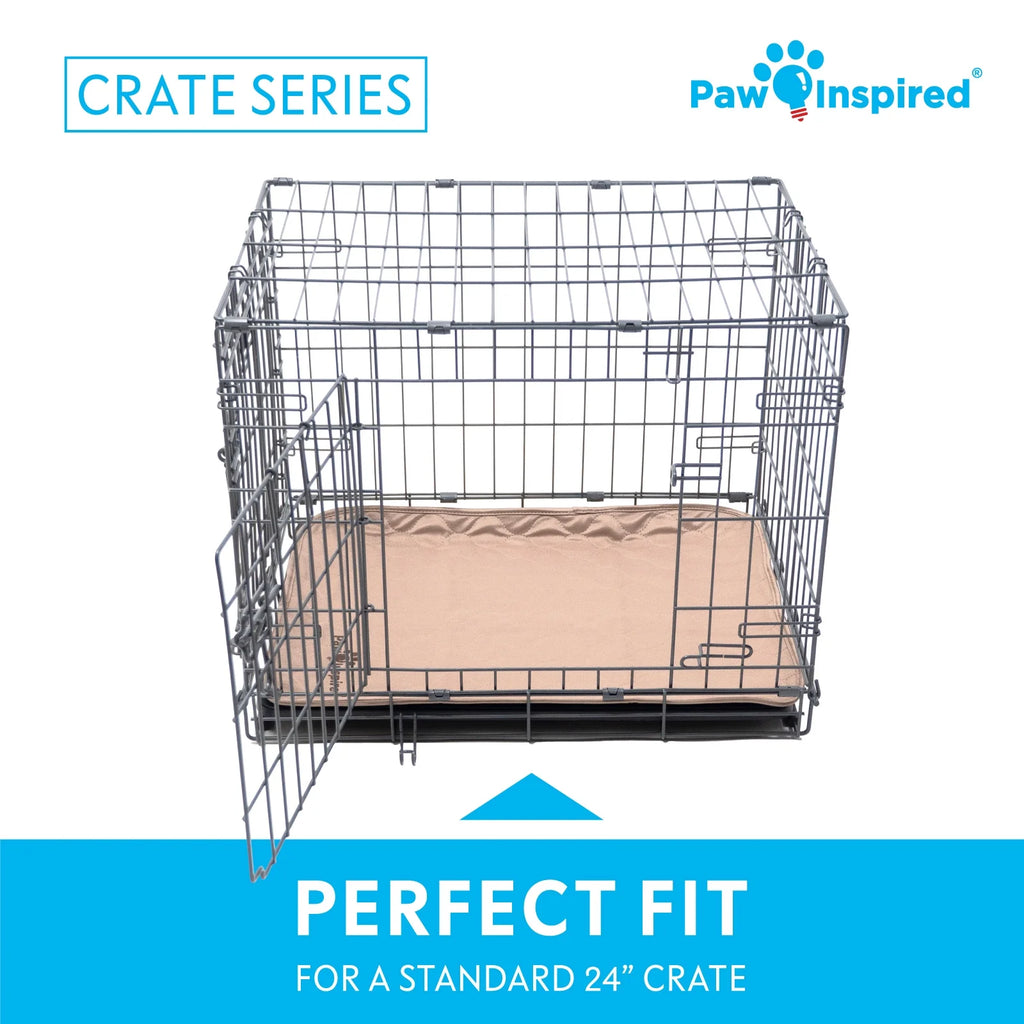 Ultimate 2-Pack Washable Dog Crate Pads - 24" x 18" Waterproof Mats for 24" Kennels | Comfortable & Leakproof Protection for Your Pet
