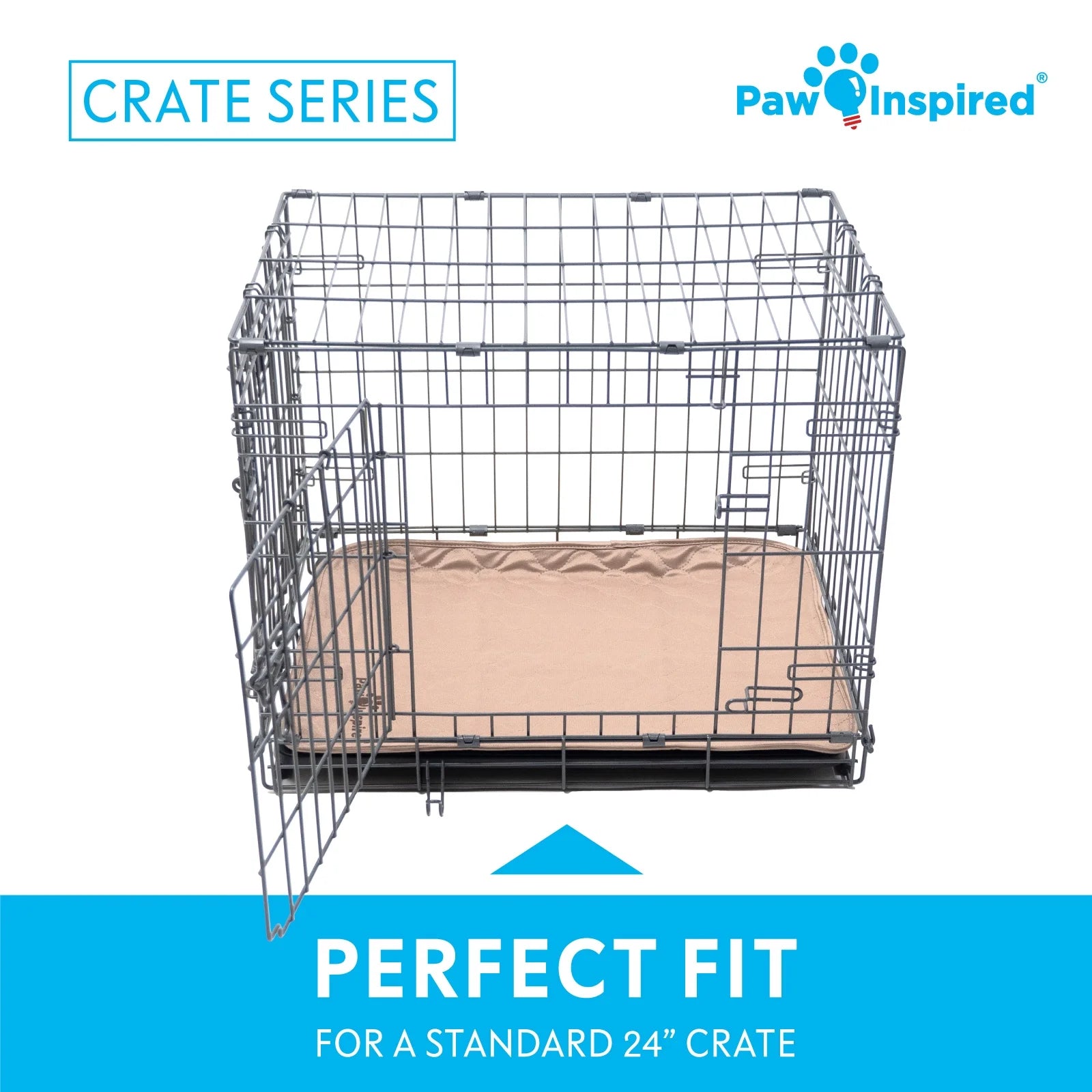 Ultimate 2-Pack Washable Dog Crate Pads - 24" x 18" Waterproof Mats for 24" Kennels | Comfortable & Leakproof Protection for Your Pet